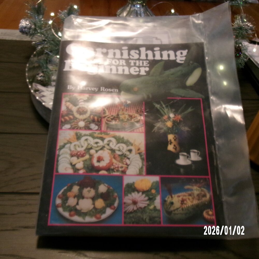 GARNISHING FOR THE BEGINNER HARVEY ROSEN BOOK & 5PC TOOL SET NEW / SEALED